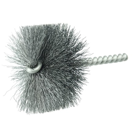 Weiler 2-1/4" Power Tube Brush, .008" Steel Fill, 1" Brush Length 21322